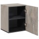 Sonata H Банен стенен шкаф със съхранение с врата Сив 38 x 33 x 48 см