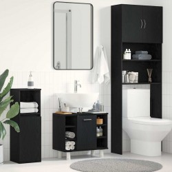 Sonata H Шкаф за баня с врата Черния дъб 60 x 32 x 54 см Инженерно дърво - Dulapuri de baie