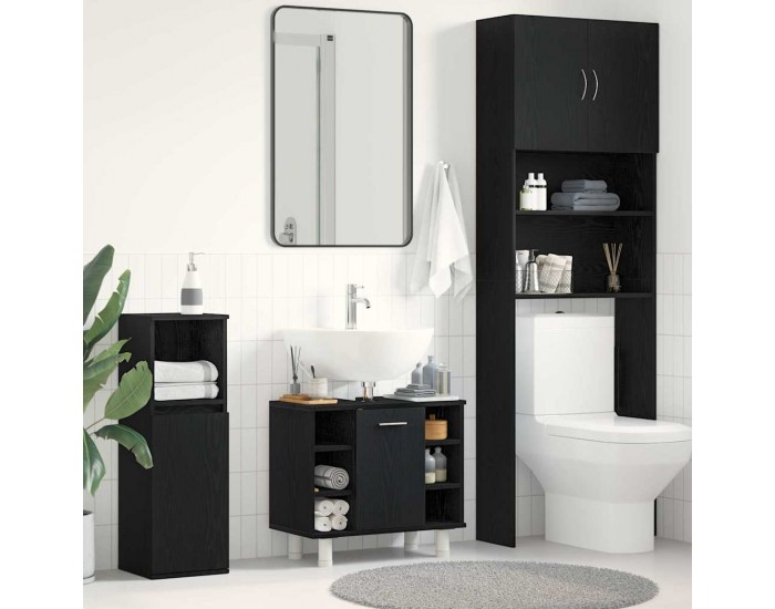 Sonata H Шкаф за баня с врата Черния дъб 60 x 32 x 54 см Инженерно дърво