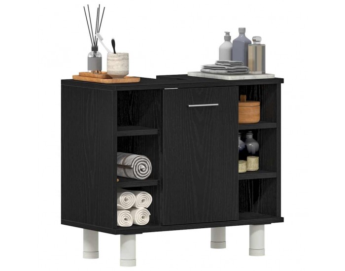 Sonata H Шкаф за баня с врата Черния дъб 60 x 32 x 54 см Инженерно дърво