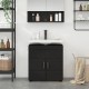 Sonata Set dulap baie TULUM Negru 60 x 34 x 63 cm Lemn prelucrat