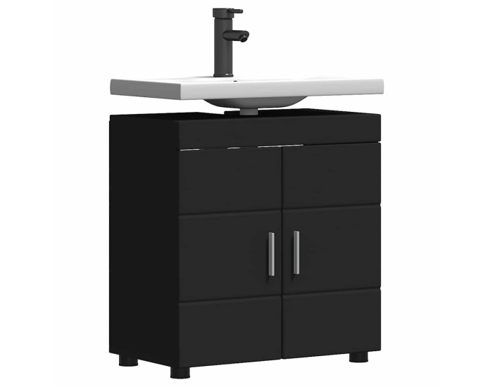 Sonata Set dulap baie TULUM Negru 60 x 34 x 63 cm Lemn prelucrat