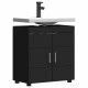 Sonata Set dulap baie TULUM Negru 60 x 34 x 63 cm Lemn prelucrat
