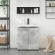 Sonata H Шкаф за баня с мивка с врата TULUM Бетонно сиво 60 x 34 x 63 см