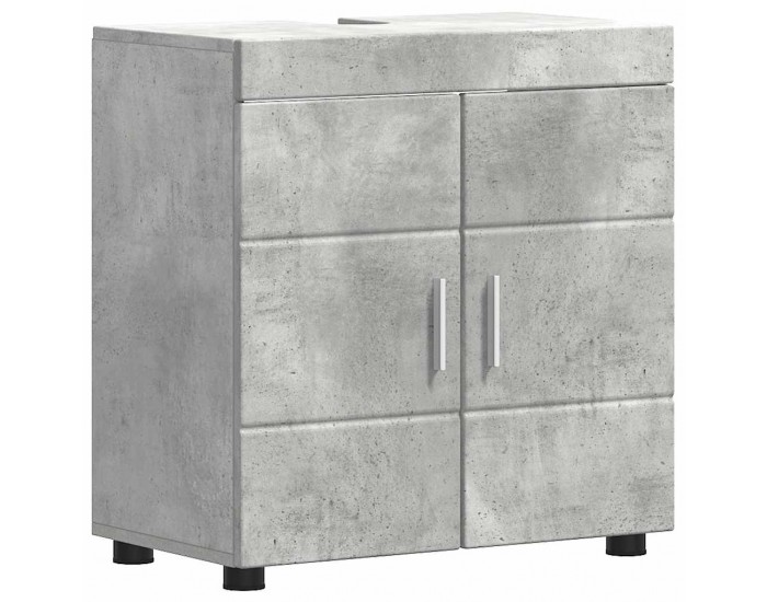 Sonata H Шкаф за баня с мивка с врата TULUM Бетонно сиво 60 x 34 x 63 см