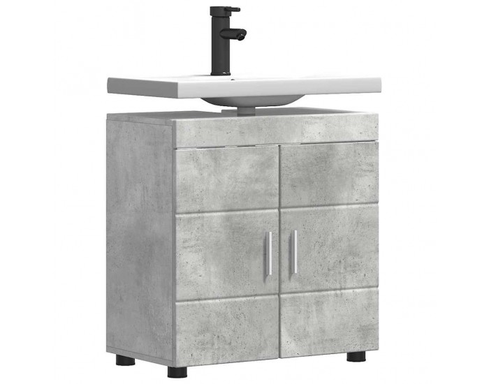 Sonata H Шкаф за баня с мивка с врата TULUM Бетонно сиво 60 x 34 x 63 см