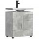 Sonata H Шкаф за баня с мивка с врата TULUM Бетонно сиво 60 x 34 x 63 см