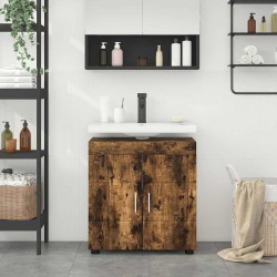 Sonata H Шкаф за баня с мивка с врата TULUM Опушен дъб 60 x 34 x 63 см - Dulapuri de baie