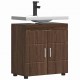 Sonata H Шкаф за баня с мивка с врата TULUM Кафяв дъб 60 x 34 x 63 см