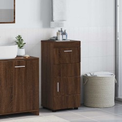 Sonata H Шкаф за баня TULUM Кафяв дъб 37 x 31.5 x 82 см Инженерно дърво - Dulapuri de baie