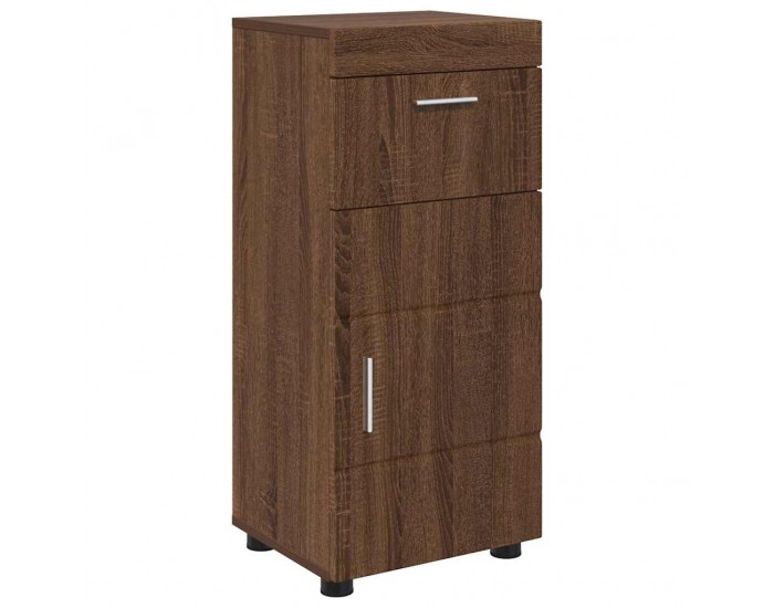 Sonata H Шкаф за баня TULUM Кафяв дъб 37 x 31.5 x 82 см Инженерно дърво