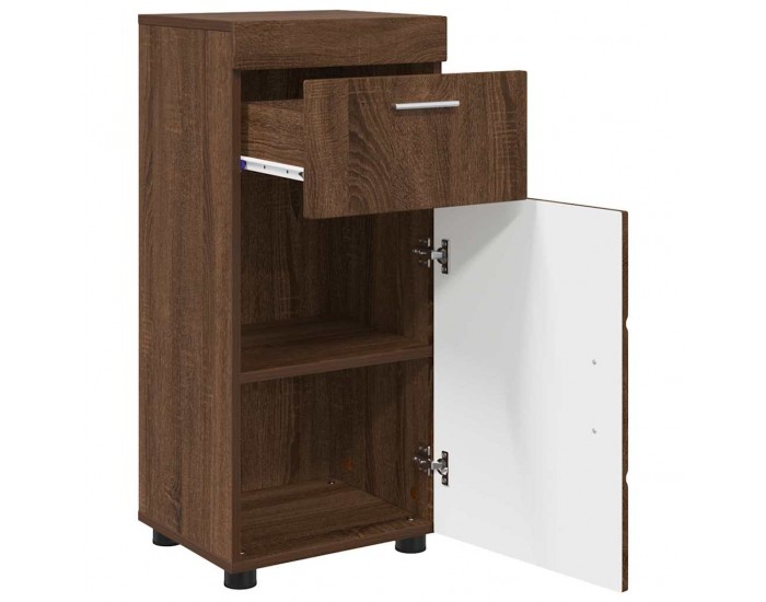 Sonata H Шкаф за баня TULUM Кафяв дъб 37 x 31.5 x 82 см Инженерно дърво