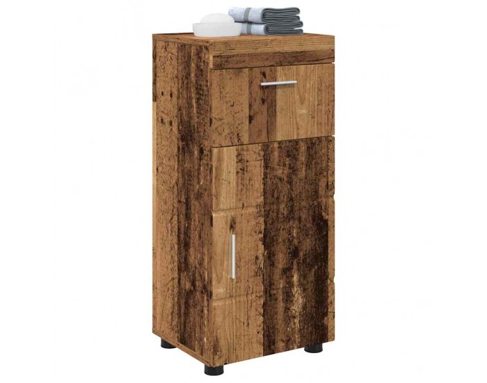 Sonata H Шкаф за баня със съхранение TULUM Старо дърво 37 x 31.5 x 82 см