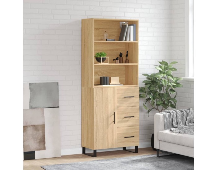 Sonata Dulap înalt, stejar sonoma, 69,5x34x180 cm, lemn compozit