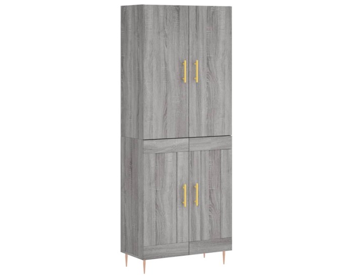 Sonata Dulap înalt, gri sonoma, 69,5x34x180 cm, lemn compozit
