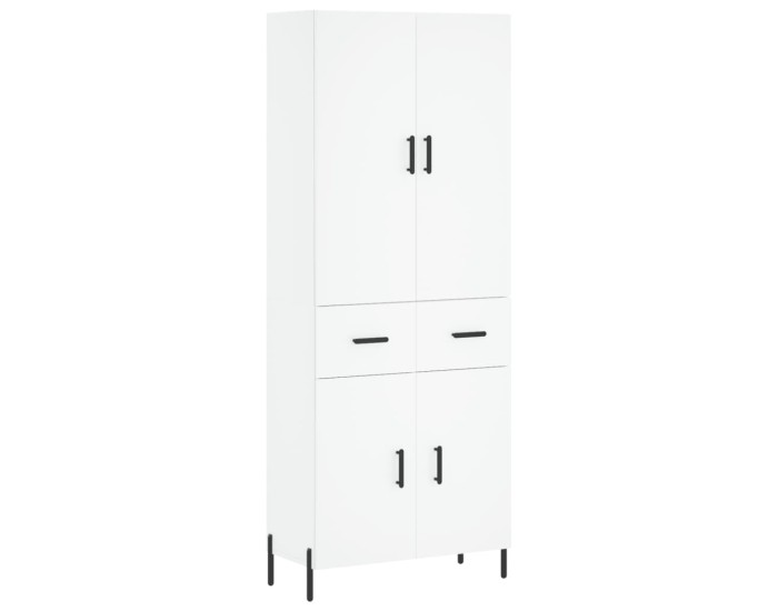 Sonata Dulap înalt, alb, 69,5x34x180 cm, lemn compozit