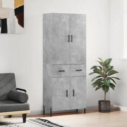 Sonata H Висок шкаф, бетонно сив, 69,5x34x180 см, инженерно дърво - Corpuri, vitrine, biblioteci modulare