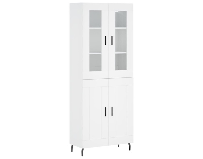 Sonata Dulap înalt, alb, 69,5x34x180 cm, lemn compozit