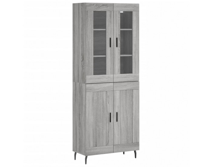 Sonata H Висок шкаф, сив сонома, 69,5x34x180 см, инженерно дърво