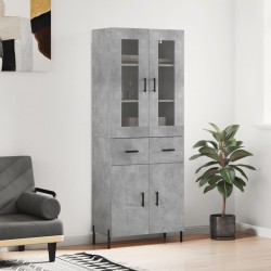 Sonata H Висок шкаф, бетонно сив, 69,5x34x180 см, инженерно дърво - Corpuri, vitrine, biblioteci modulare