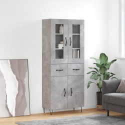 Sonata H Висок шкаф, бетонно сив, 69,5x34x180 см, инженерно дърво - Corpuri, vitrine, biblioteci modulare