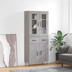 Sonata H Висок шкаф, сив сонома, 69,5x34x180 см, инженерно дърво - Corpuri, vitrine, biblioteci modulare