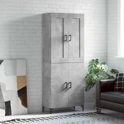 Sonata H Висок шкаф, бетонно сив, 69,5x34x180 см, инженерно дърво - Corpuri, vitrine, biblioteci modulare