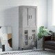 Sonata H Висок шкаф, бетонно сив, 69,5x34x180 см, инженерно дърво