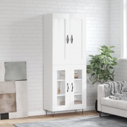 Sonata H Висок шкаф, бял, 69,5x34x180 см, инженерно дърво - Living