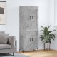 Sonata H Висок шкаф, бетонно сив, 69,5x34x180 см, инженерно дърво