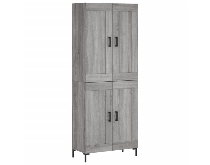 Sonata Dulap înalt, gri sonoma, 69,5x34x180 cm, lemn compozit