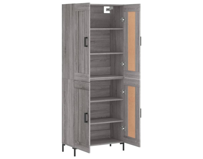 Sonata Dulap înalt, gri sonoma, 69,5x34x180 cm, lemn compozit