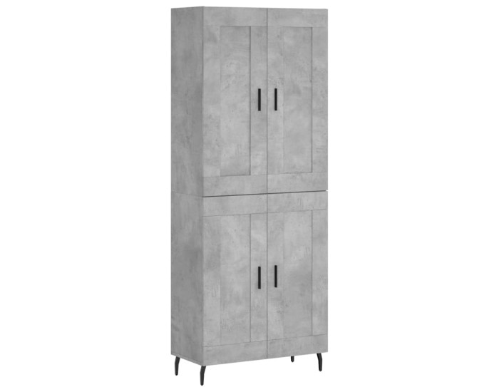 Sonata Dulap înalt, gri beton, 69,5x34x180, lemn compozit