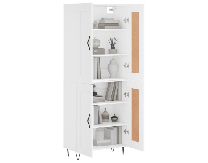 Sonata Dulap înalt, alb, 69,5x34x180 cm, lemn compozit