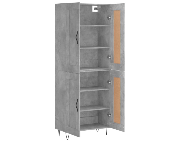 Sonata Dulap înalt, gri beton, 69,5x34x180, lemn compozit