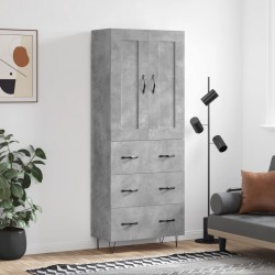 Sonata H Висок шкаф, бетонно сив, 69,5x34x180 см, инженерно дърво - Corpuri, vitrine, biblioteci modulare
