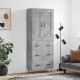 Sonata H Висок шкаф, бетонно сив, 69,5x34x180 см, инженерно дърво