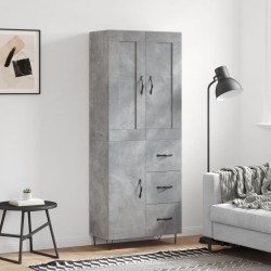 Sonata H Висок шкаф, бетонно сив, 69,5x34x180 см, инженерно дърво - Corpuri, vitrine, biblioteci modulare