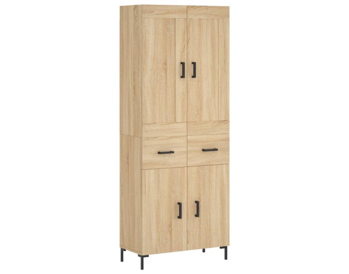Sonata Dulap înalt, stejar sonoma, 69,5x34x180 cm, lemn compozit