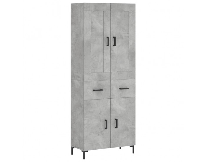 Sonata Dulap înalt, gri beton, 69,5x34x180, lemn compozit