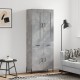 Sonata H Висок шкаф, бетонно сив, 69,5x34x180 см, инженерно дърво
