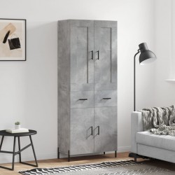 Sonata H Висок шкаф, бетонно сив, 69,5x34x180 см, инженерно дърво - Corpuri, vitrine, biblioteci modulare