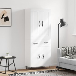 Sonata Dulap înalt, alb, 69,5x34x180 cm, lemn compozit