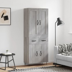 Sonata H Висок шкаф, сив сонома, 69,5x34x180 см, инженерно дърво - Corpuri, vitrine, biblioteci modulare