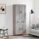 Sonata Dulap înalt, gri sonoma, 69,5x34x180 cm, lemn compozit