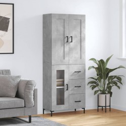 Sonata H Висок шкаф, бетонно сив, 69,5x34x180 см, инженерно дърво - Corpuri, vitrine, biblioteci modulare