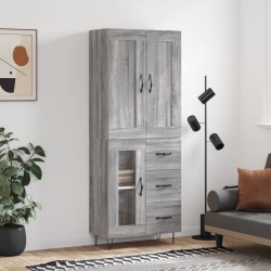Sonata H Висок шкаф, сив сонома, 69,5x34x180 см, инженерно дърво - Corpuri, vitrine, biblioteci modulare