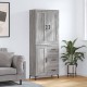 Sonata H Висок шкаф, сив сонома, 69,5x34x180 см, инженерно дърво