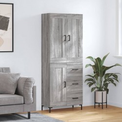 Sonata H Висок шкаф, сив сонома, 69,5x34x180 см, инженерно дърво - Corpuri, vitrine, biblioteci modulare