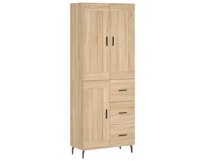 Sonata Dulap înalt, stejar sonoma, 69,5x34x180 cm, lemn compozit